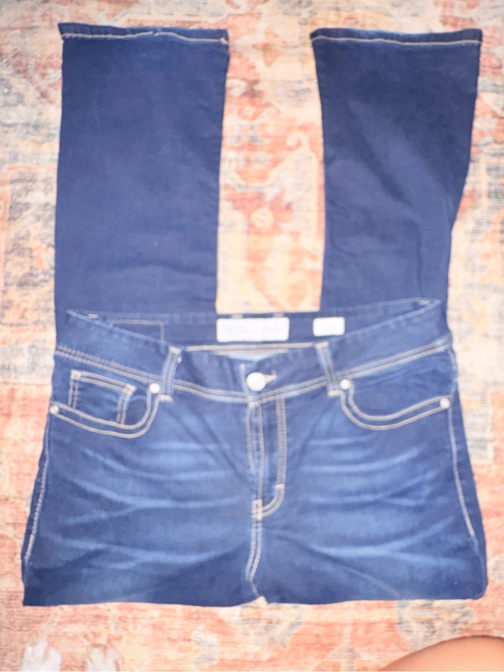 BKE Women’s Dark Wash Flare Jeans - Blue